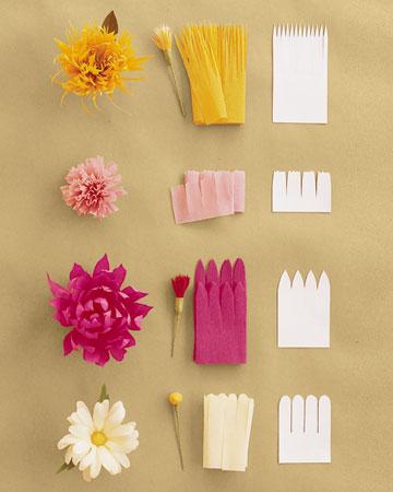 Blomster arrangementer og bølgepap håndværk