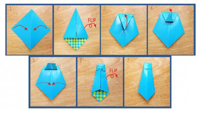 Sådan laver du en origami-slips med en skjorte: en mesterklasse