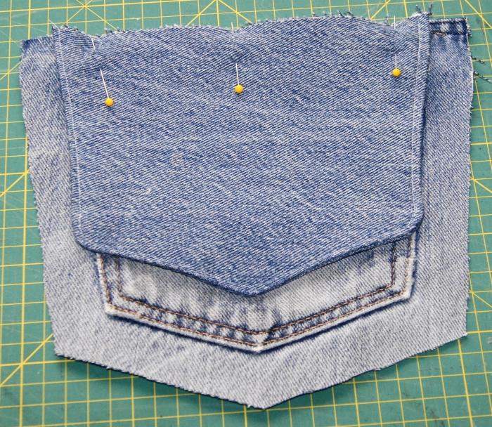 taske med gamle mønster jeans