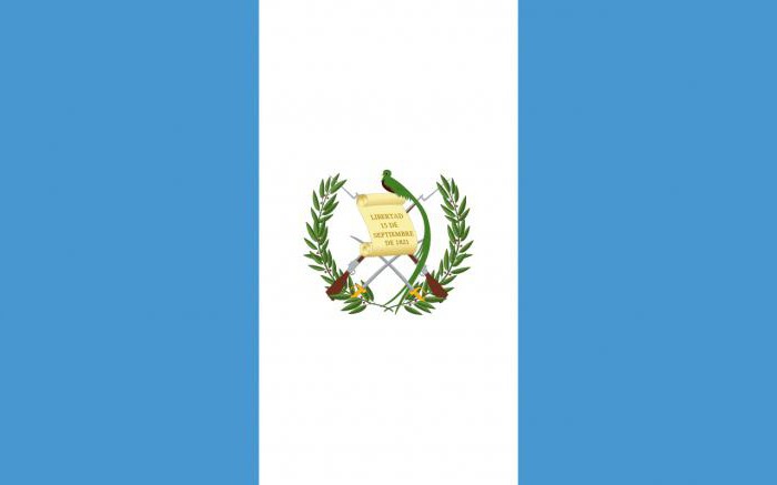 Våbenskjold og flag Guatemala. Betydning og beskrivelse af symboler